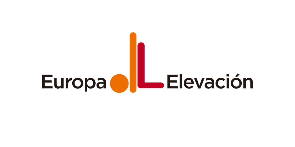 Logotipo oficial de Europa Elevación, empresa líder en la venta, alquiler y mantenimiento de carretillas elevadoras y equipos logísticos.