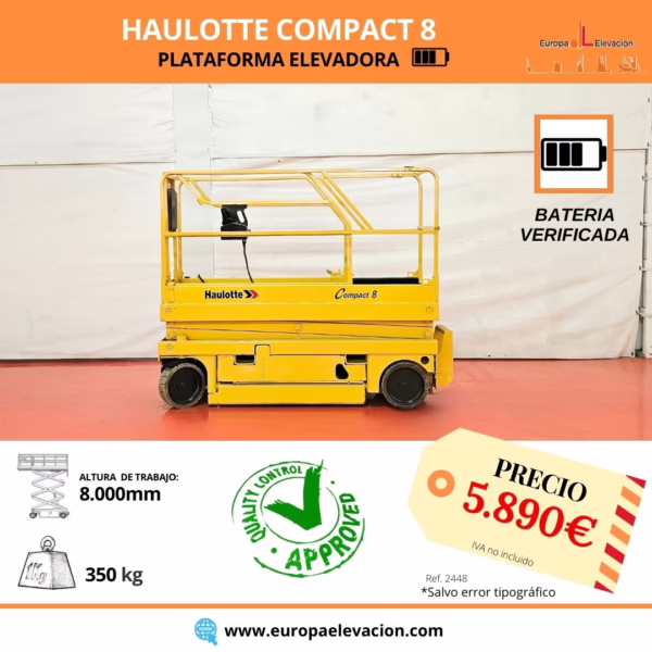 PLATAFORMA ELEVADORA ELECTRICA HAULOTTE COMPACT 8