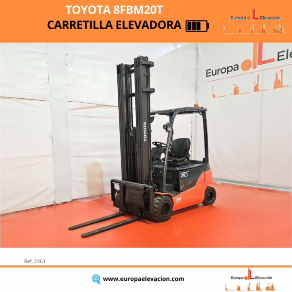 CARRETILLA ELEVADORA ELECTRICA TOYOTA 2000 KG - Imagen 2