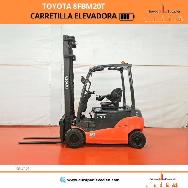 CARRETILLA ELEVADORA ELECTRICA TOYOTA 2000 KG - Imagen 3
