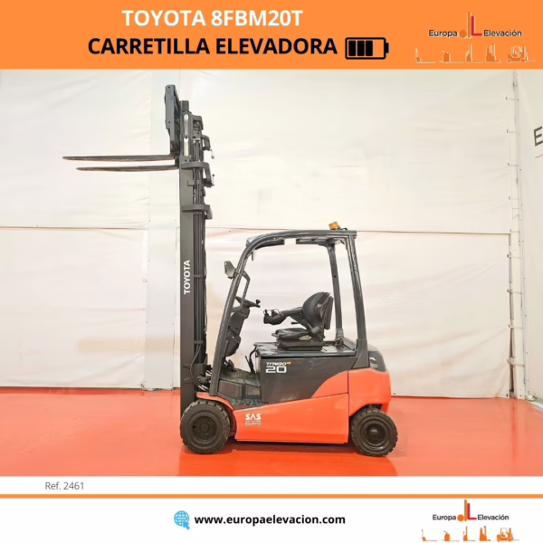 CARRETILLA ELEVADORA ELECTRICA TOYOTA 2000 KG - Imagen 4