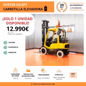 CARRETILLA ELEVADORA GAS HYSTER - EUROPA ELEVACION CARRETILLA ELEVADORA HYSTER