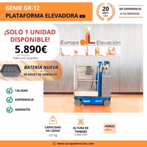 PLATAFORMA ELEVADORA ELECTRICA GENIE 5450 MM - EUROPA ELEVACION PLATAFORMA GENIE 5450 MM