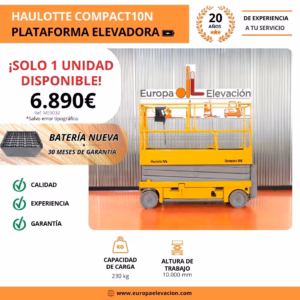 PLATAFORMA ELEVADORA HAULOTTE 230 KG - EUROPA ELEVACION PLATAFORMA ELEVADORA 10000 MM