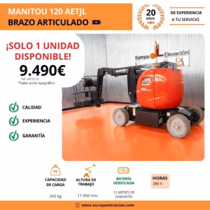 PLATAFORMA ARTICULADA 11950 MM - EUROPA ELEVACION PLATAFORMA ARTICULADA 11950 MM